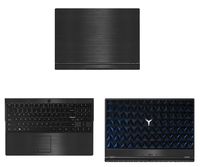 decalrus - Protective Decal for Lenovo Legion Y530 (15.6" Screen) Laptop Black Texture Brushed Aluminum Skin case Cover wrap BAlenovoLegionY530Back