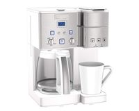 Cuisinart SS-15W Maker Coffee Center 12-Cup Coffeemaker and Single-Serve Brewer, White Stainless Steel
