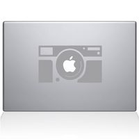 The Decal Guru Rectangular Camera Decal Vinyl Sticker, 15" MacBook Pro (2016 & Newer Models), Silver (2306-MAC-15X-S)