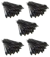 500 Pack 6 Screw Down Zip Ties Nylon Black Nail Screw Wire Cable