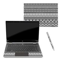 MightySkins Skin Compatible with HP Pavilion x360 14" (2018) - Black Aztec | Protective, Durable, and Unique Vinyl Decal wrap Cover | Easy to Apply, Remove, and Change Styles | Made in The USA