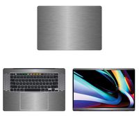 Decalrus - Protective Decal for 2019 Apple MacBook Pro 16 (16" Screen) Laptop Titanium Texture Brushed Aluminum Skin case Cover wrap BAappleMacbkpro16Titanium