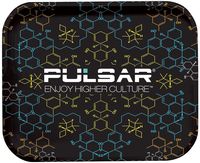 Pulsar Metal Rolling Tray - 13.25" x 10.75" - THC Molecule