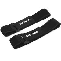 Zeltauto Elastic Hook and Loop Cable Tie Fastening Cable Strap Adjustable Magic Securing Cord Organizer (Black, 20 In, 2 Pcs)