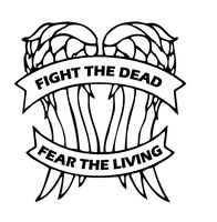 LCK Unique Design Zombie The Walking Fight The Dead Fear Living, Black, 6 Inch, Die Cut Vinyl Decal, for Windows, Cars, Trucks, Toolbox, Laptops, MacBook-virtually Any Hard Smooth Surface