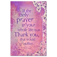 Tree-Free Greetings EcoNotes Stationary- Blank Note Cards with Envelopes, 4" x 6", If The Only Prayer, Inspirational Quote, Boxed Set of 12 (FS66562)