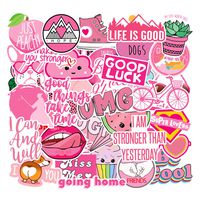 Stickers for Water Bottles Big 40-Pack Cute,Waterproof,Aesthetic,Trendy Stickers for Teens,Girls Perfect for Waterbottle,Laptop,Phone,Travel Extra Durable 100% Vinyl(Pink 40)