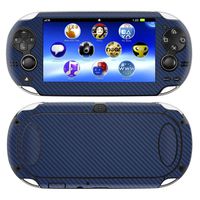Decalrus - Playstation PSP Vita Blue Carbon Fiber Skin Skins Decal for case Cover wrap CFvitaBlue