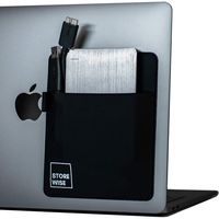 Laptop Organizer - Pocket Holder for Portable External Hard Drive by StoreWise | Travel Accessories | Modern Storage Organizers for Battery Pack, Wireless Mouse, Cables, Earphones, Pen (Black)