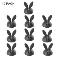 Cable Clips, 10 Pack Cable Clips & Cord Management Drops 3M Self Adhesive Rabbit Clips Stick On Organizer for Desk