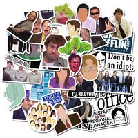 50Pcs/lot The Office TV Show Stickers Laptop Stickers Computer Vinyl Sticker for Snowboard Skateboard Car Bicycle Dirt-Bike Luggage Motorcycle (The Office Stickers)
