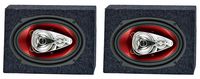 2) Boss CH6940 6x9" 500W 4-Way Car Speakers + 2) QTW6X9 Angled 6x9" Speaker Box