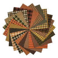 40 Warm Autumn Spice Charm Pack, 6 inch Precut Cotton Homespun Fabric Squares by JCS