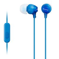 Sony MDREX15AP/L Fashion Color Series Earbud Headset with Mic Blue