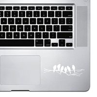 StickAny Palm Series Birds Sitting Sticker for MacBook Pro, Chromebook, and Laptops (White)