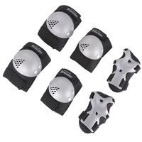 BOSONER Kids/Youth Rollerblade Roller Skates Cycling Knee Pads Elbow Pads (Silver Black, Medium(6-15 Years))