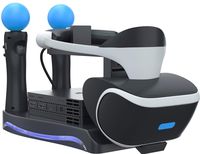 Skywin PSVR Stand - Charge, Showcase, and Display Your PS4 VR Headset and Processor - Compatible with Playstation 4 PSVR - Showcase and Move Controller Charging Station