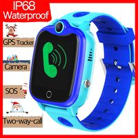 Smart Watch for Kids with GPS Tracker,Kids Phone Smart Watch Waterproof ip68 HD Touch Screen Camera SOS Game Christmas Birthday Gift for Girls Boys Age 3-14 iOS & Android (1.Blue, IP68 Waterproof)