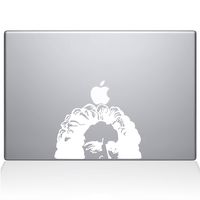 The Decal Guru Newton's Apple Decal Vinyl Sticker, 13" MacBook Air, White (2339-MAC-13A-W)