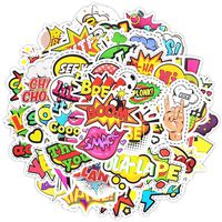 Ratgoo 50 Pcs Graffiti Stickers for BAM POW Wow Boom Bang OMG for Laptop Water Bottle Hydro Flask Desk Door Wall Luggage Case Refrigerator Air Conditioner Car Bicycle Motorcycle Skateboard Guitar