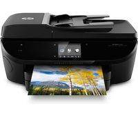 HP ENVY 7644 e-All-in-One Photo Quality Inkjet Printer, wireless printing, mobile phone compatible, in black (Renewed)