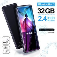 MYMAHDI MP3 Player with Bluetooth 4.2, Touch Buttons with 2.4 inch Screen, 32GB Portable Lossless Digital Audio Player with FM Radio, Voice Recorder, Up to 60 Hours Playback Time(Up to 128GB), Black