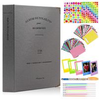 Ablus 2x3 Inch Photo Paper Film Album Set for Fujifilm Instax Mini Camera, Polaroid Snap, Z2300, SocialMatic Instant Cameras & Zip Instant Printer (120 Pockets, Black)