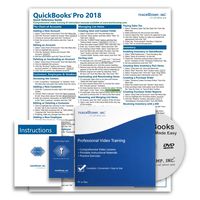 TeachUcomp, Inc. Course used for learning QuickBooks Pro 2018 DELUXE Training Tutorial Package- Video Lessons, PDF Instruction Manuals, Quick Reference Guide, Testing, Certificate of Completion