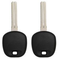 Keyless2Go New Uncut Replacement Transponder Ignition Car Key 4C Chip TOY48BT4 (2 Pack)