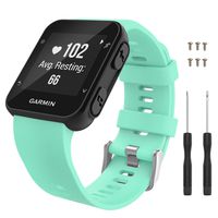 MoKo Garmin Forerunner 35 Watch Band, Soft Silicone Replacement Watch Band Sport Bracelet Strap with 6pcs Screws and 2pcs Screwdrivers for Garmin Forerunner 35 GPS Running Smart Watch, Mint Green