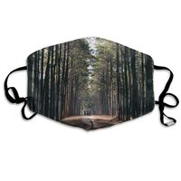 VTWG Dream Forest Washable Reusable Safety Mask, Stylish Polyester Adolescent Couple Dust-Proof Adjustable Earrings