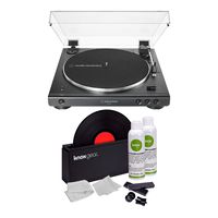 Audio-Technica AT-LP60X Bluetooth Fully Automatic Belt-Drive Turntable (Black) with Knox Gear Vinyl Record Cleaning Kit