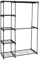 Whitmor Deluxe Double Rod Freestanding Closet Heavy Duty Storage Organizer
