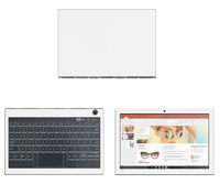 decalrus - Protective Decal for Lenovo Yoga Book C930 (10.8" Screen) Laptop White Carbon Fiber Skin Skins Decal for case Cover wrap CFlenovoYogaBkC930White