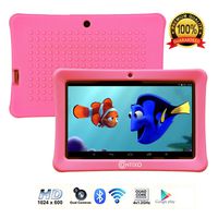 Contixo Kids Tablet K1 | 7" Display Android 6.0 Bluetooth WiFi Camera Parental Control for Children Infant Toddlers w/Free Tablet Case (Pink)