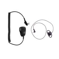 Maxtop APM100ARP07-H4 Light Duty Shoulder Speaker Microphone + D-Shape Listen Only Earpiece for Hytera HYT