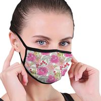 Ghhpws Garden Flower Botany Women & Men Reusable Earloop Half Face Mouth Mask For Pollen Smog Dust