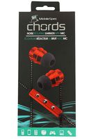 Mobile Spec Chords Noise Isolating Earbuds w/Mic Red