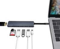 USB C Hub Adapter for MacBook Pro/Mac Air, TOWOND 7 in 1 Type-C Dongle with 4K HDMI, 100W Power Delivery, MicroSD/SD Card, 3 USB 3.0 Ports Compatible with Google Chromebook, Dell XPS and More