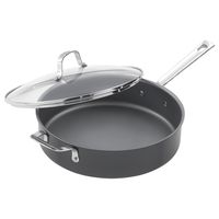 Emeril Lagasse 62928 Dishwasher safe Nonstick Hard Anodized Covered Deep Saute Pan, 5-Quart ,Gray