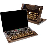 Lex Altern Vinyl Skin for MacBook Air 13 inch Mac Pro 16 15 Retina 12 11 2019 2018 2017 2016 Steampunk Typewriter Vintage Fashioned Wooden Touch Bar Wrap Trackpad Cover Keyboard Decal Sticker Top