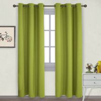 NICETOWN Window Treatment Thermal Insulated Solid Grommet Blackout Curtains/Drapes for Bedroom (2-Pack, 42 by 84 Long, Fresh Green)