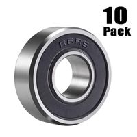 Donepart R6-2RS Ball Bearings 3/8 ID x 7/8 OD x 9/32 Width Pre-Lubricated and Double Rubber Sealed Bearings (10 Pack)