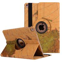 elecfan 9.7 inch iPad Air 2 Cover, PU Leather Protective Case, 360 Degree Rotating Stand,Vintage Map Pattern, Folio Case Bumper Cover for 9.7 inch Apple iPad Air 2 - Map Green