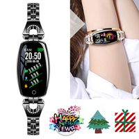 Pretty Noble Smart Wristband for Girl Heart Rate Blood Pressure Fitness Tracker Calorie Sleep Health Waterproof Sport Bracelet Bluetooth for Iphone Huawei Phone - Black Watch+Cute Keychain Gift