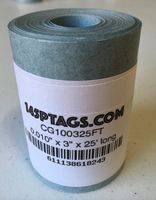 145P Tags CG100325FT Electrical Insulating Fish Paper, 3" x 25' x 0.010", Light Grey