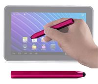 DURAGADGET Pink Aluminium 'Crayon' Style Touchscreen Stylus Pen with Large Rubber Tip - Suitable for Use with LG Joy/Leon/Spirit/Magna