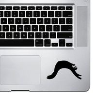 StickAny Palm Series Sloth Lazy Sticker for MacBook Pro, Chromebook, and Laptops (Black)