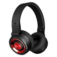 LINPAWORLD M1 Wireless Headphones with Graphene Driver Hi-Fi Stereo and Long Battery,Over Ear Noise Cancelling Bluetooth Headset,Comfort and Foldable for Cell Phone/PC/TV (Black Red)