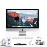 Apple iMac 27-Inch Retina 5K Desktop (3.3 GHz Intel Core i5, 8GB DDR3, 2TB Fusion, Mac OS X) MK482LL/A with 2 Year Extended Warranty + Ear Buds, Corel Software, and More.